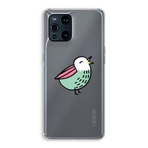 CaseCompany Birdy: Oppo Find X3 Transparant Hoesje