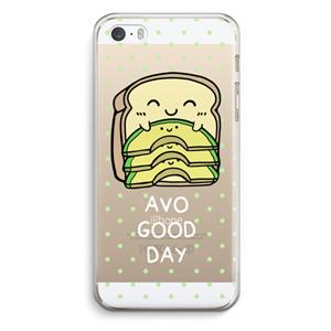 CaseCompany Avo Good Day: iPhone 5 / 5S / SE Transparant Hoesje