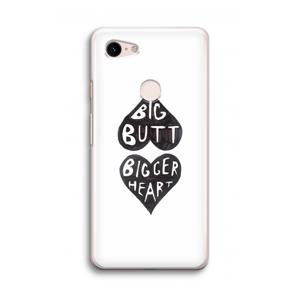 CaseCompany Big butt bigger heart: Google Pixel 3 Transparant Hoesje