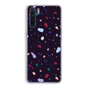 CaseCompany Dark Rounded Terrazzo: Oppo A91 Transparant Hoesje