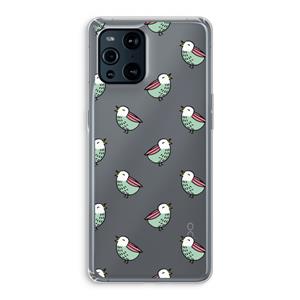 CaseCompany Vogeltjes: Oppo Find X3 Transparant Hoesje