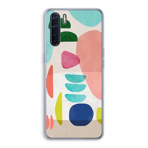 CaseCompany Bold Rounded Shapes: Oppo A91 Transparant Hoesje