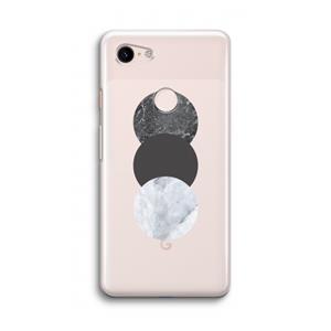 CaseCompany Marmeren cirkels: Google Pixel 3 Transparant Hoesje