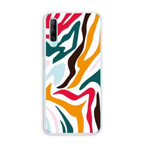 CaseCompany Colored Zebra: Huawei P Smart Pro Transparant Hoesje