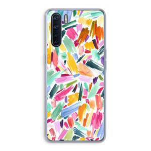 CaseCompany Watercolor Brushstrokes: Oppo A91 Transparant Hoesje