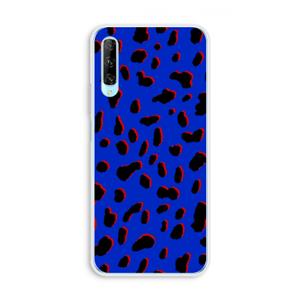 CaseCompany Blue Leopard: Huawei P Smart Pro Transparant Hoesje