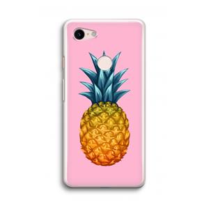 CaseCompany Grote ananas: Google Pixel 3 Transparant Hoesje