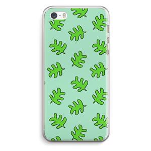 CaseCompany Groene blaadjes: iPhone 5 / 5S / SE Transparant Hoesje