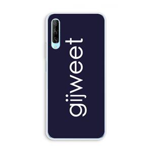 CaseCompany Gijweet: Huawei P Smart Pro Transparant Hoesje