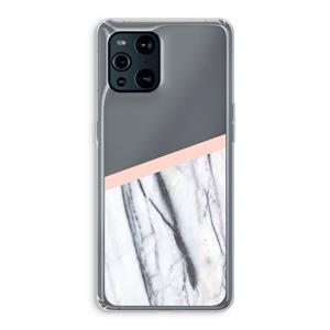 CaseCompany A touch of peach: Oppo Find X3 Transparant Hoesje