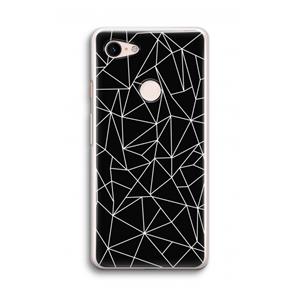 CaseCompany Geometrische lijnen wit: Google Pixel 3 Transparant Hoesje