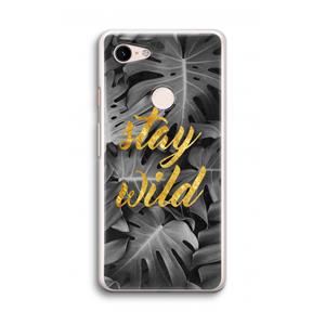 CaseCompany Stay wild: Google Pixel 3 Transparant Hoesje