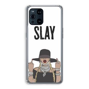 CaseCompany Slay All Day: Oppo Find X3 Transparant Hoesje