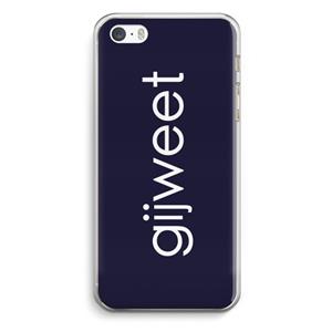 CaseCompany Gijweet: iPhone 5 / 5S / SE Transparant Hoesje