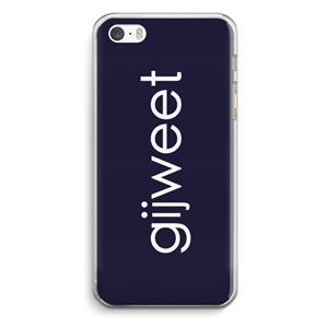 CaseCompany Gijweet: iPhone 5 / 5S / SE Transparant Hoesje