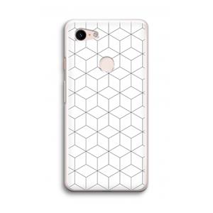 CaseCompany Zwart-witte kubussen: Google Pixel 3 Transparant Hoesje