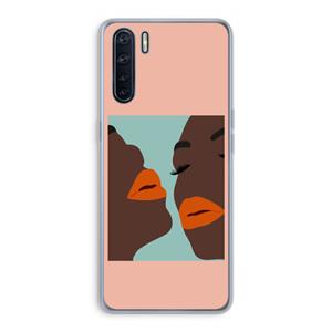 CaseCompany Orange lips: Oppo A91 Transparant Hoesje