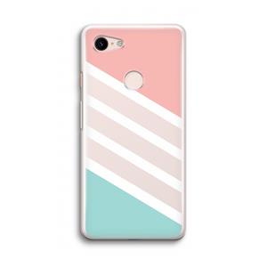 CaseCompany Strepen pastel: Google Pixel 3 Transparant Hoesje
