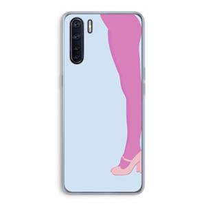 CaseCompany Pink panty: Oppo A91 Transparant Hoesje