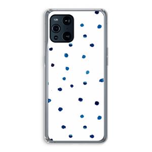CaseCompany Blauwe stippen: Oppo Find X3 Transparant Hoesje