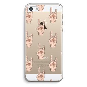 CaseCompany Rock: iPhone 5 / 5S / SE Transparant Hoesje