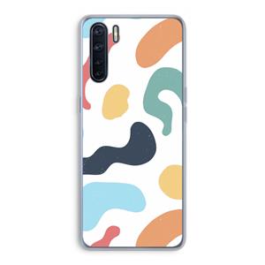 CaseCompany Memphis Shapes Blue: Oppo A91 Transparant Hoesje