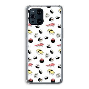 CaseCompany Sushi time: Oppo Find X3 Transparant Hoesje