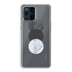 CaseCompany Marmeren cirkels: Oppo Find X3 Transparant Hoesje