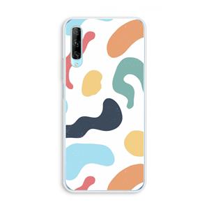 CaseCompany Memphis Shapes Blue: Huawei P Smart Pro Transparant Hoesje