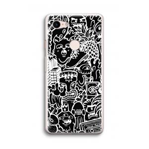 CaseCompany Vexx Black Mixtape: Google Pixel 3 Transparant Hoesje