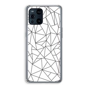 CaseCompany Geometrische lijnen zwart: Oppo Find X3 Transparant Hoesje