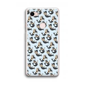 CaseCompany Zeemeermin: Google Pixel 3 Transparant Hoesje
