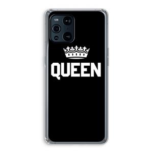 CaseCompany Queen zwart: Oppo Find X3 Transparant Hoesje