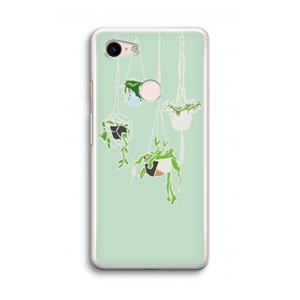 CaseCompany Hang In There: Google Pixel 3 Transparant Hoesje