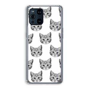 CaseCompany Kitten: Oppo Find X3 Transparant Hoesje