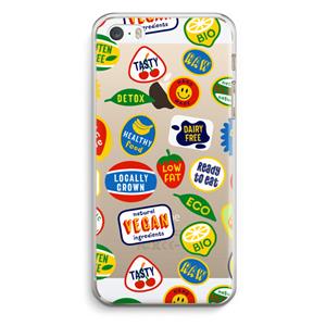 CaseCompany Fruitsticker: iPhone 5 / 5S / SE Transparant Hoesje