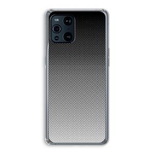 CaseCompany Musketon Halftone: Oppo Find X3 Transparant Hoesje