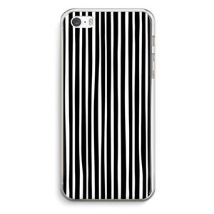 CaseCompany Stripes: iPhone 5 / 5S / SE Transparant Hoesje