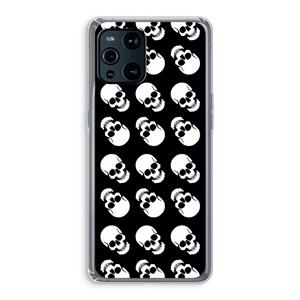 CaseCompany Musketon Skulls: Oppo Find X3 Transparant Hoesje