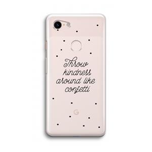 CaseCompany Confetti: Google Pixel 3 Transparant Hoesje