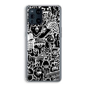 CaseCompany Vexx Black Mixtape: Oppo Find X3 Transparant Hoesje