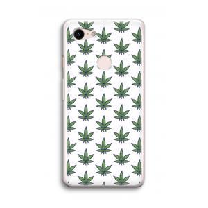 CaseCompany Weed: Google Pixel 3 Transparant Hoesje