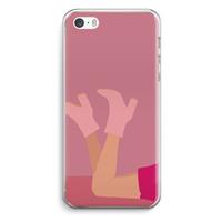 CaseCompany Pink boots: iPhone 5 / 5S / SE Transparant Hoesje