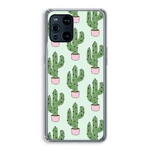 CaseCompany Cactus Lover: Oppo Find X3 Transparant Hoesje