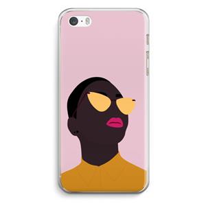 CaseCompany Yellow glasses: iPhone 5 / 5S / SE Transparant Hoesje