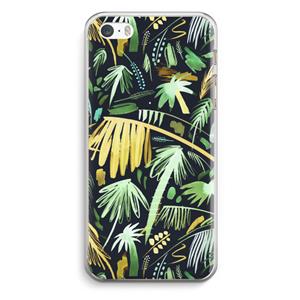 CaseCompany Tropical Palms Dark: iPhone 5 / 5S / SE Transparant Hoesje