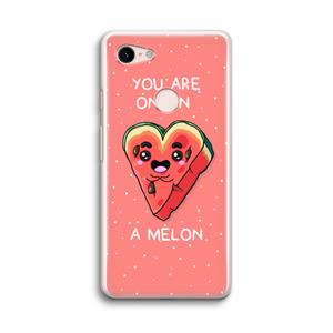 CaseCompany One In A Melon: Google Pixel 3 Transparant Hoesje