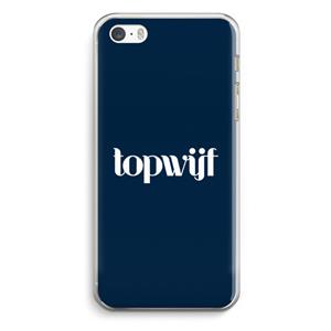 CaseCompany Topwijf Navy: iPhone 5 / 5S / SE Transparant Hoesje