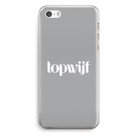 CaseCompany Topwijf Grijs Wit: iPhone 5 / 5S / SE Transparant Hoesje