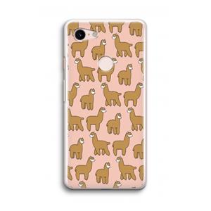 CaseCompany Alpacas: Google Pixel 3 Transparant Hoesje